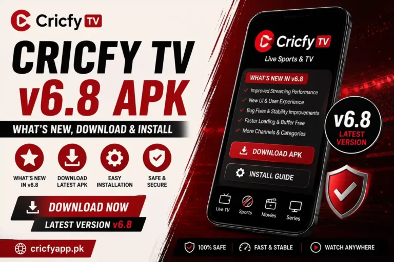 Cricfy TV v6.8 APK — What’s New, Download & Install