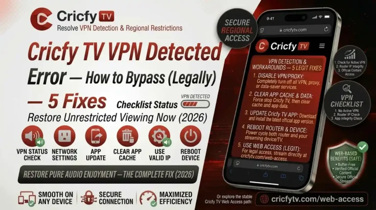 cricfy tv vpn detected error