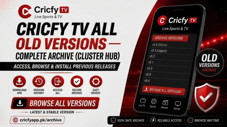 Cricfy TV Old Versions