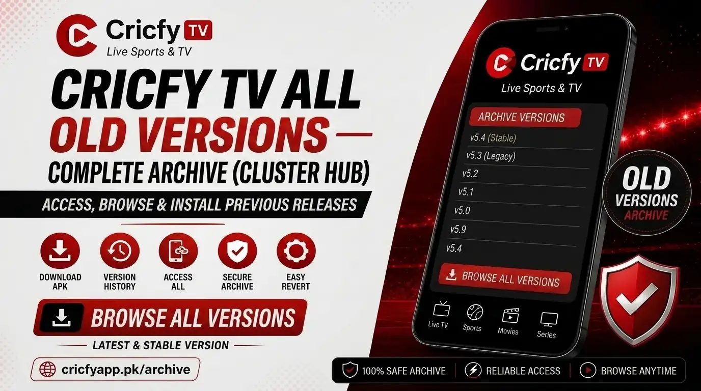 Cricfy TV Old Versions