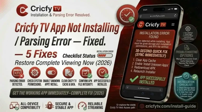 cricfy tv app not installing
