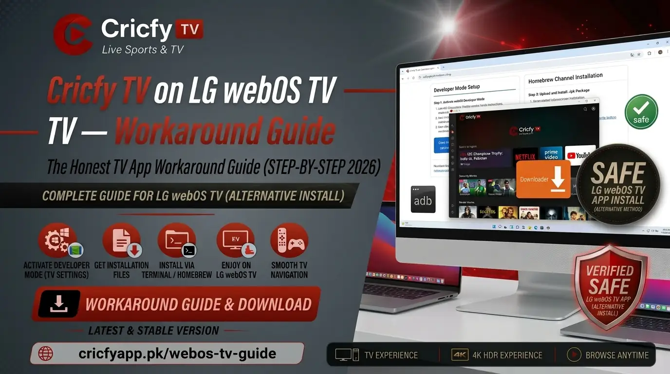 cricfy tv on lg webos tv