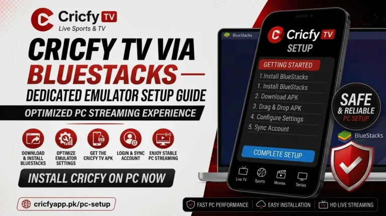 Cricfy TV on BlueStacks