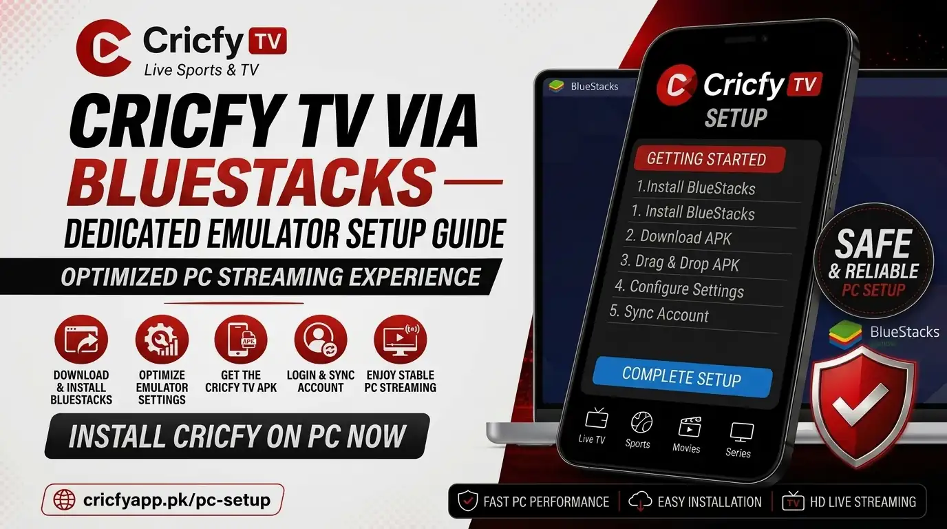 Cricfy TV on BlueStacks